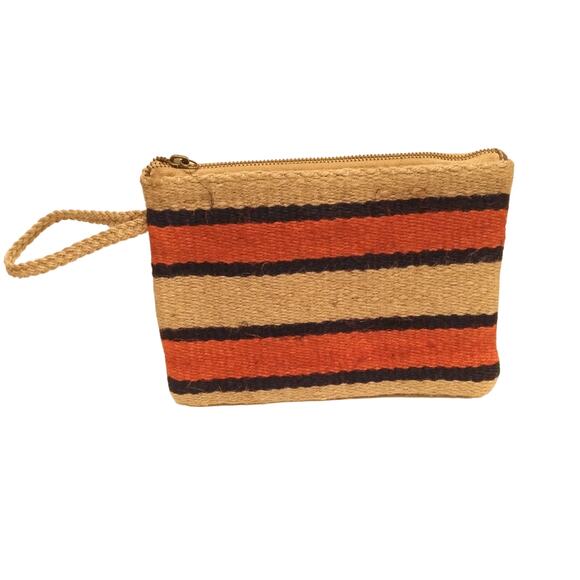 J. Jill Woven Stiped Handbag Purse Clutch - Picture 1 of 9